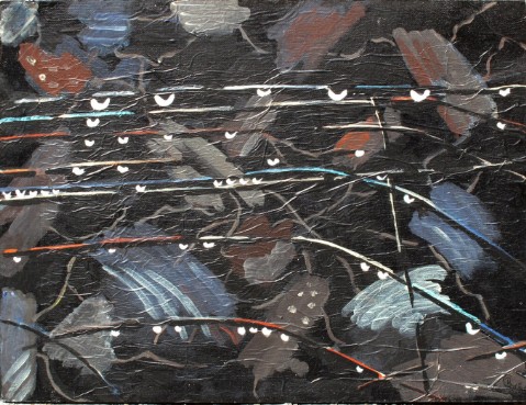 Lichtspiel II Acryl auf Seidenpapier 30 x 40 cm