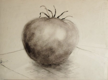 Angesichts einer Tomate